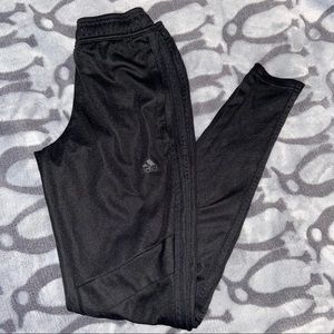 All black adidas climalite jogger sweat pants with zipper pockets